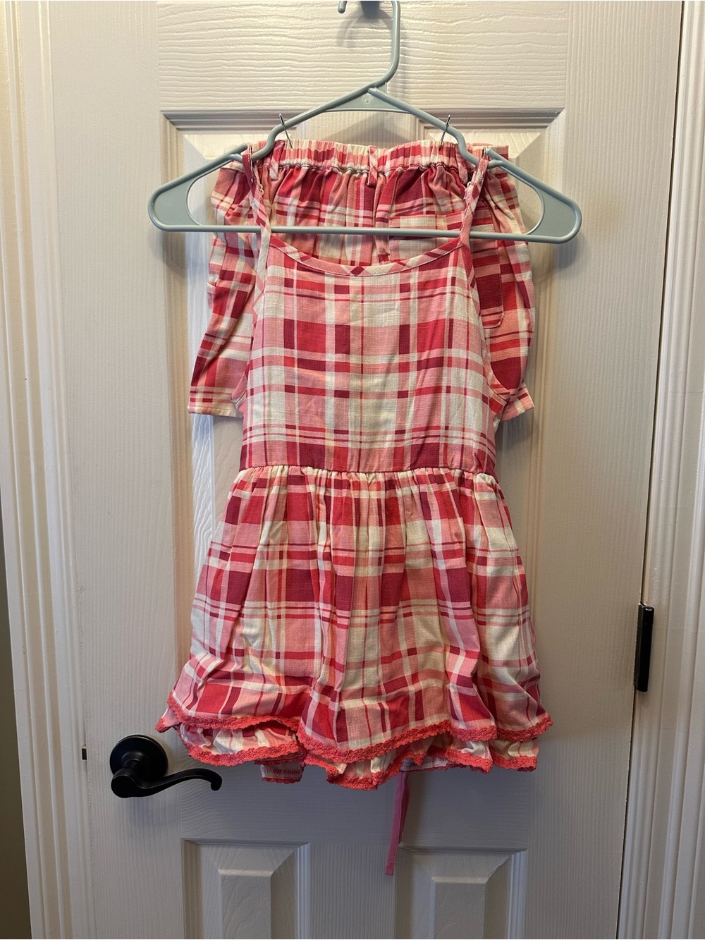 SweetHoney Pink Plaid Two-Piece Matching Set
